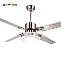 Remote Control Ceiling Fans With Lights Modern LED  Fashion Lights Stainless Steel Wing Fan Lights For Decorative
