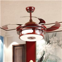 Modern Ceiling Fan Ventilador De Teto Remote Control With Lights Invisiable LED Folding Ceiling Fan Dining Room Lamp