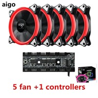 Aigo fan octave space R5 computer desktop fan box 12 cm aurora aperture water cooling fan