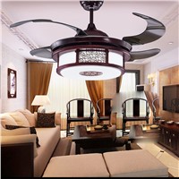 LED Modern Zinc Alloy Acryl wood Ceiling Fan LED Lamp.LED Light.Ceiling Lights.LED Ceiling Light.Ceiling Lamp For Foyer Bedroom