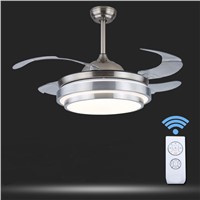 fan lamp dining room Ceiling fan light invisible  bedroom home with simple modern LED