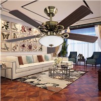 Nordic Brown Vintage DC Ceiling Fan With Lights Remote Control Ventilador De Techo 220 Volt Fan LED Light Bulbs Bedroom Fan Lamp