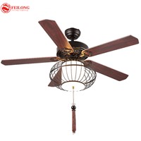 Chinese Nest Shade Ceiling Fan 5215 With Integrated Lights art ceiling fan light