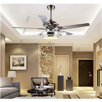 Ceiling fan modern minimalist restaurant European living room 52inch fan lights LED ceiling remote control 48inch four light