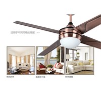 Chandelier Fan chandelier lamp LED European antique iron leaf fan chandelier fan light simple stylish modern remote control