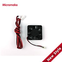 Micromake 3D Printer  Parts Cooling/Radiator Fan E3D/V6 40*40*10 Extruder Fan12v with Overlength Wire 2pcs/set