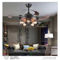 American loft fan lights fan chandelier creative minimalist restaurant industrial with remote control fan chandelier 110~240V