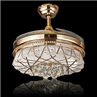 LED Modern Alloy Crystal Acrylic Ceiling Fan LED Lamp.LED Light.Ceiling Lights.LED Ceiling Light.Ceiling Lamp For Foyer Bedroom
