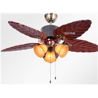 Antique wood  retro fan ceiling fan lamp solid wood living room fan lights restaurant ceiling fan lights ZH FS1