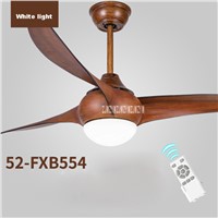 52 inch LED DC 30w village ceiling fans with lights minimalist dining room living room ceiling fan Light with remote control