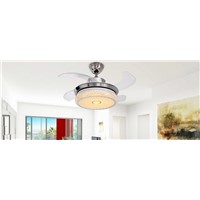 Led stealth ceiling fan light ceiling light simple folding bedroom modern living room dining room 42inch lighting ceiling fans