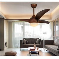 Ceiling pendant fan light living room restaurant pendant Fan Minimalism modern American LED ABS white antique lights fan 52inch