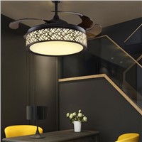 Ceiling fan led lights restaurant fan lamp simple household living room bedroom with electric fan Chandelie Wall control ZA
