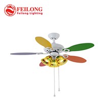 KID ROOMS American Country Ceiling Fan 4202 FIVE COLORFUL Blades Led Bulbs Ceiling lamp CHILDREN Led STAR Fan lamp 42&amp;amp;quot; 3 lights