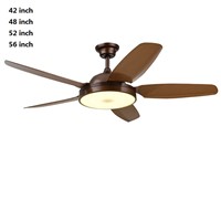 56 inch American Country Retro Ventilador Industrial Ceiling Fan Lamp Remote Control Dinning Room Fan Light Simple Wood Grain