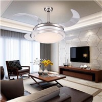 Invisible Stealth fan ceiling fan light minimalist restaurant lights  bedroom fan fan 36 inch LED chandelier wall control