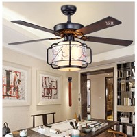 Remote contntrol ceiling chandelier fan LED fan lights ceiling chandelier Chinese living room bedroom lighting fan