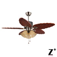 Southeast Asia Country Style Led lights Ceiling wood leaf-shape Fan 48&amp;amp;quot; lamp Lighting Free shipping