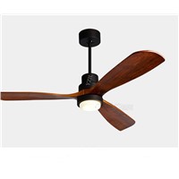 Nordic fan chandelier American LED fan lights fan chandelier creative retro restaurant industrial fan chandelier with lamp
