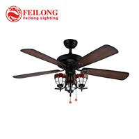 Decorative Wood Blades Ceiling Fan 5218-B Red Church Glass Shades ceiling fan with light kit