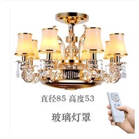 Ceiling fans Anion stealth fan lamp ceiling lamp LED zinc alloy crystal european-style remote control lamps 8 Heads ceiling fan