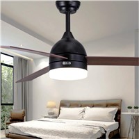 Nordic Brown Vintage DC Ceiling Fan With Lights Remote Control Ventilador De Techo  Fan LED Light Bulbs Bedroom Fan Lamp