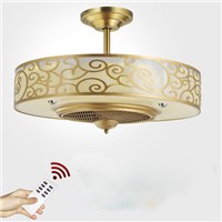 Ceiling Fans lamp LED Anion 65cm Copper Frequency conversion motor Traditional ceiling fan light dimmer Remote control 85-265V