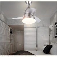 Mini chandelier fan LED remote control dining room living room children&#39;s room Simple modern bedroom fan light fan chandelier