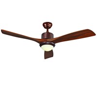 Wood Ceiling Fan 52inch 3 Leaf Led 40W included with 2 size Rod for livingroom Bedroom Dinning Room