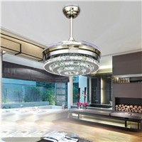 LED Modern Crystal Acrylic Ceiling Fan LED Lamp.LED Light.Ceiling Lights.LED Ceiling Light.Ceiling Lamp For Foyer Bedroom