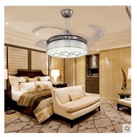 42inch chandelier fan light living room dining room bedroom fan lamp chandelier remote control with LED lights fan chandelier