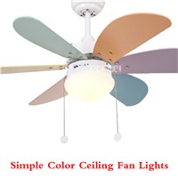 KF-A0601 Household 220V Ceiling Fan lights Restaurant /Children Room Modern Simple LED Fan Lamp For 10-15 Square meters