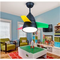 Children&#39;s Room Ceiling Fan Light+Remote control Living Room Mini Modern Bedroom Restaurant Electric Fan with light 220v 65W
