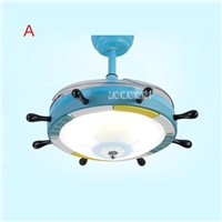 New 24W 220v 42SW-0004 Rudder Cartoon Child Ceiling Fan Bedroom Variable Light Variable Frequency Ceiling Fan + Remote Control