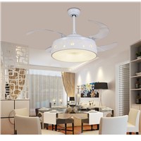 Invisible ceiling chandelier fan restaurant Fan light bedroom living room frequency conversion simple modern home led fans