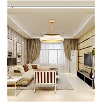 Frequency remote control fan light pendant chandelier fan light mute 42inch LED living room bedroom fan light pendant chandelier