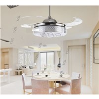 LED ceiling fan light variable expansion modern minimalist living room dining room bedroom folding fan lights ceiling fan 42inch