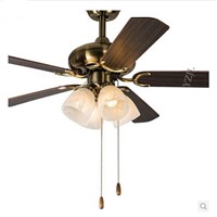 Decorative continental antique fan ceiling light living room bedroom modern fan ceiling fan light 48inch fashion sinple