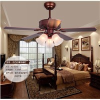 American country living room dining room 52inch antique decorative fan ceiling LED fan lights fan ceiling with remote control