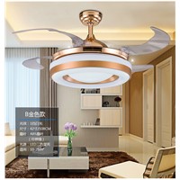 110~240V with remote control fan chandelier vintage dining room living room-bedroom electric LED fan chandelier