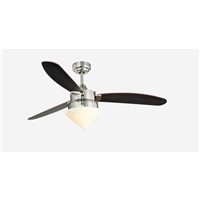 Modern sleek minimalist dining room ceiling fan lights LED ceiling lights fan wooden leaves fans with light remote control