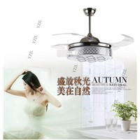 Invisible LED fan lights fan ceiling fan lamp flexible modern minimalist fan lamp ceiling bedroom living room remote control LED
