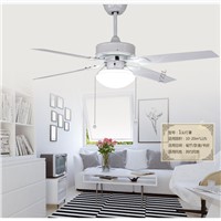 LED fan light ceiling fan Minimalism modern Fan light ceiling white glass lampshade dining room 50inch lights fan remote control