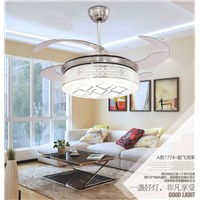 Stealth ceiling fan light living room dining room bedroom fan light fan ceiling with remote control LED fan ceiling 42inch