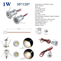 9PCS 1W DC12V IP65 Led Ceiling Light With Power Supply 15mm Led Bulb Spot Waterproof Deck Lighting Bathroom and Mirror Lamp