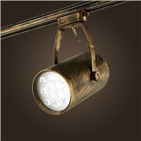 American Continental Vintage LED Track Light Retro Orbital Spotlight Garment Shop Antique Copper Cob Track Light