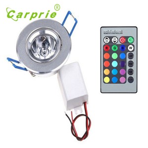 Carprie 3W RGB 16 Colors Changing LED Ceiling Recessed Lamp Bulb Spotlight l70406 DROP SHIP