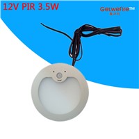 PIR Sensor 1pcs DC 12v 3.5W LED Puck/Cabinet Light,LED spotlight, FREE SHIPPING.