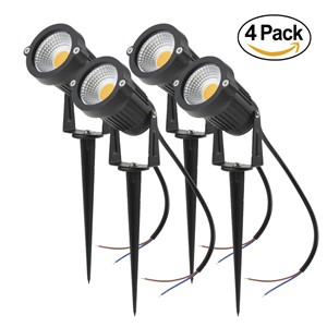 Tomshine 5W 4 Pack COB LED Lawn Lamp AC/DC 12V Outdoor Decorative Landscape light Super Bright Spotlight for Garden Yard Path