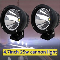 25W 4.5&amp;amp;quot; inch Led Cannon Round Spot Driving Light Work Lamp Offroad 4WD Truck Motorcycle Marine Boat Auto Car Styling Spotlights